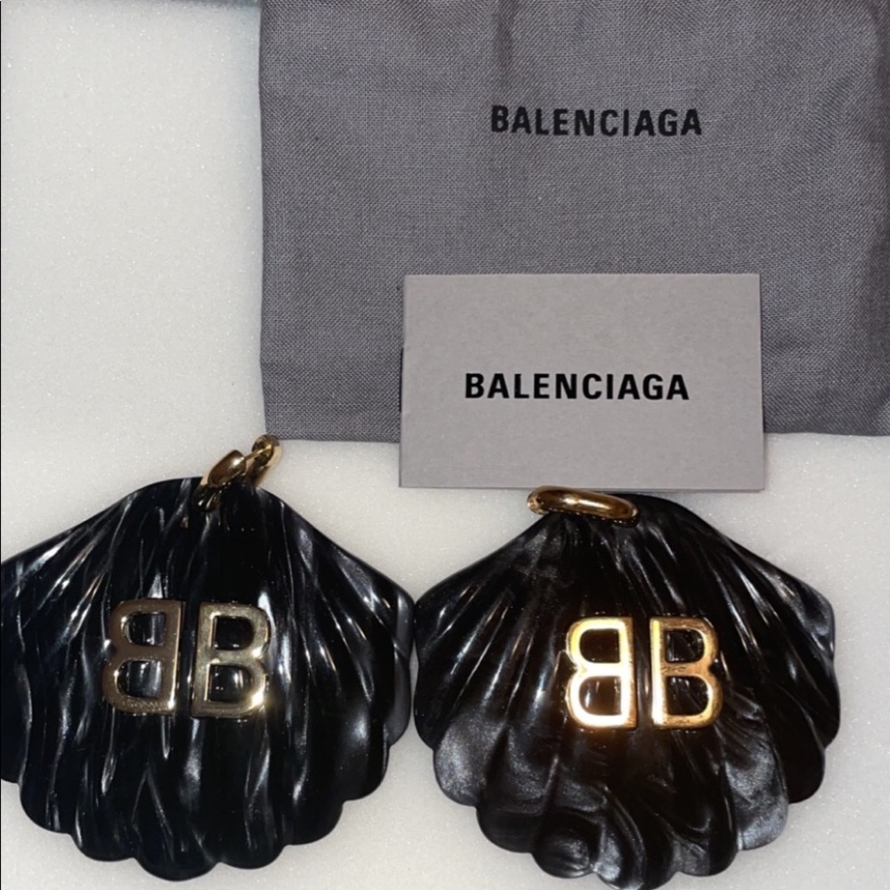 Authentic Balenciaga Mermaid logo earrings